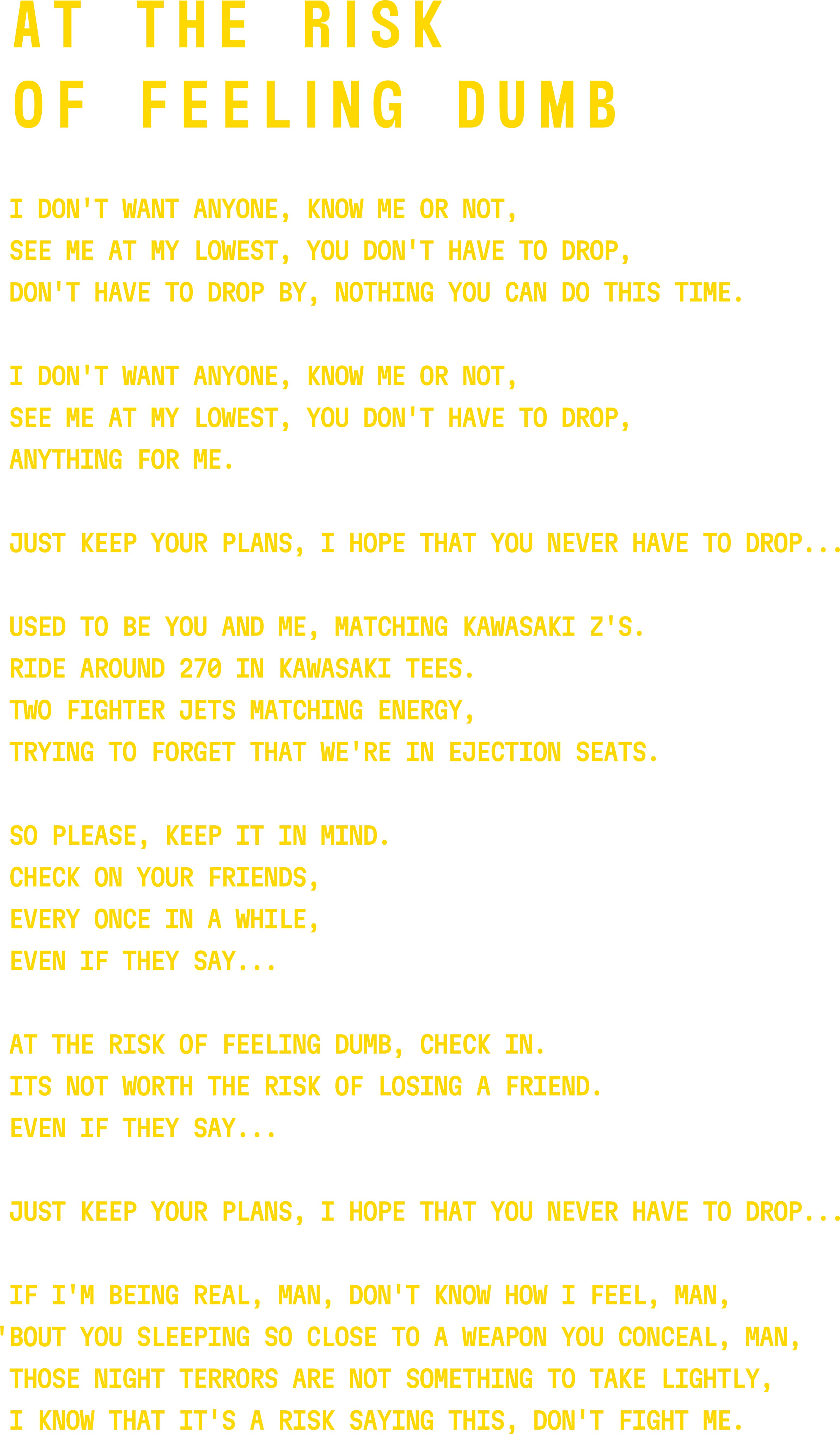 Song lyrics