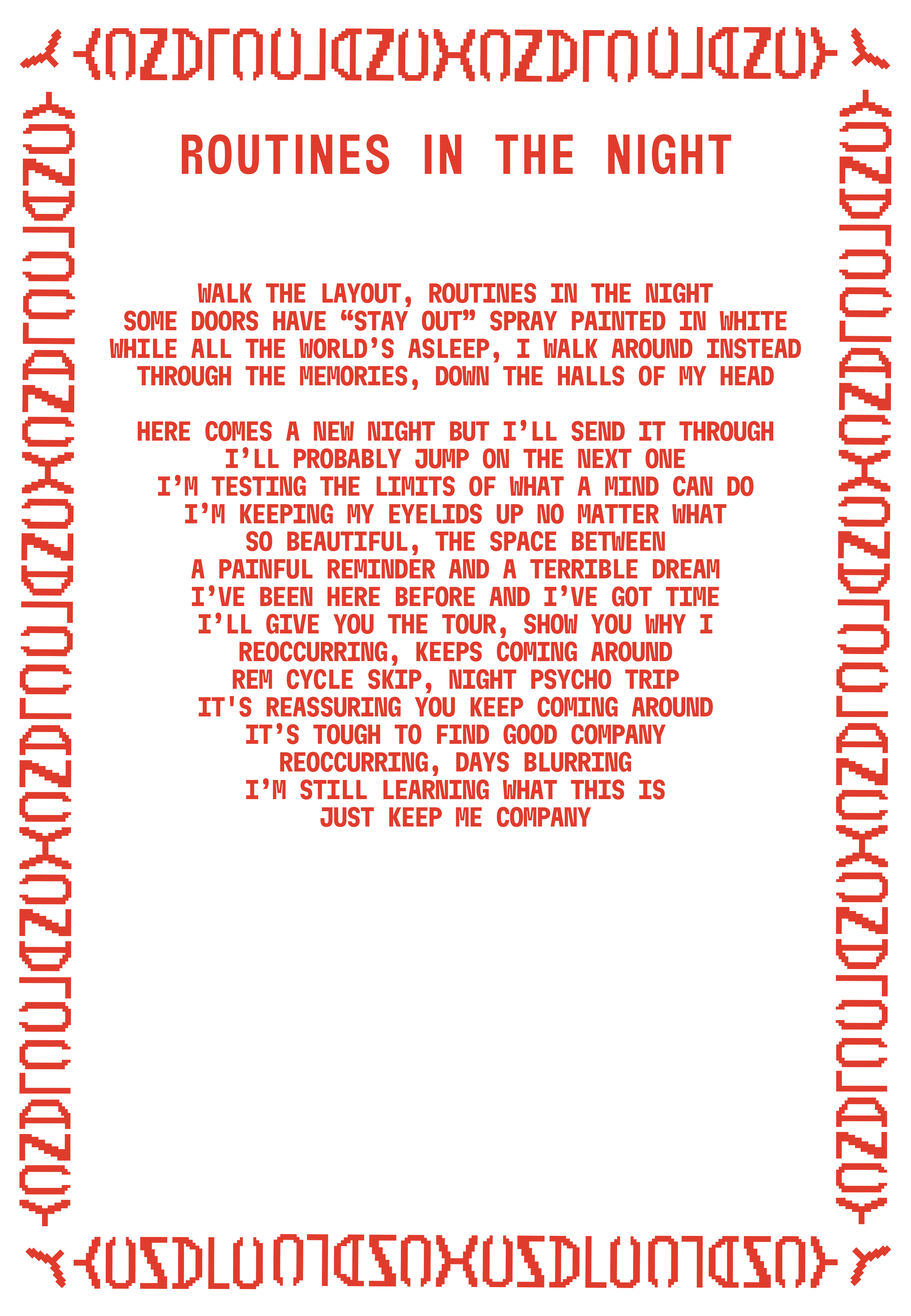 Song lyrics